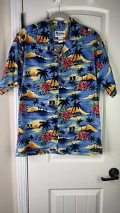 VTG HOWIE Made In Hawaii Mens L Hawaiian Camp Shirt Resort Tropical Island S/S - Picture 1 of 9