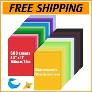 Durable 180 GSM Colored Cardstock - 600 Sheets for Creative Projects & Printing - Picture 1 of 11