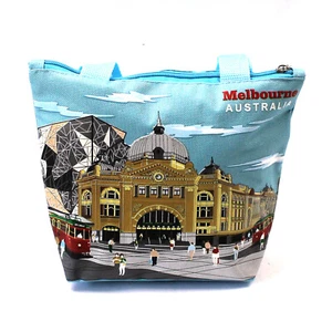 Tote Bag Melbourne Australia Tram Flinders St Station Train Rail Souvenir NEW - Picture 1 of 9