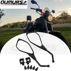 Pair 8mm 10mm Universual Motorcycle Mirror Scooter E-Bike Rearview Side Mirrors - Picture 1 of 11