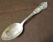 Antique Sterling Silver Spoon Indianapolis Fancy Souvenir Soldiers & Sailors