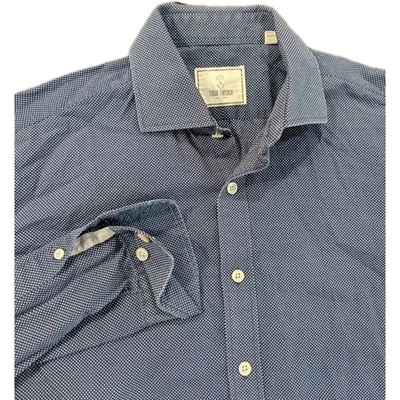 Camisa social Todd Snyder masculina 16 34/35 grande azul negócios casual - Imagem 1 de 4