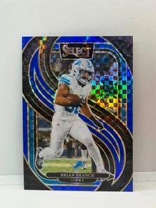 Scacchiera blu 2024 Select Premier Brian Branch /175 COLOR MATCH Lions - Foto 1 di 2