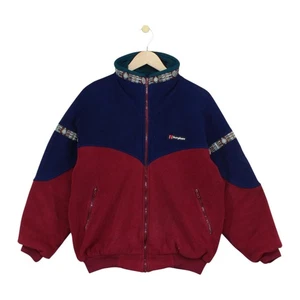 Vintage Berghaus Chinook Fleece Jacket Mens Size M Multicoloured 90s Patterned - Picture 1 of 15
