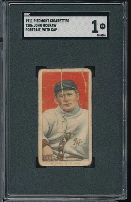 T206 Piedmont 460/25 John McGraw (Retrato - Tapa) SGC 1 - Gigantes de Nueva York Foto 1 de 3