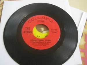 Byrds TURN TURN TURN (ROCK N ROLL 45) #43424 PLAYS VG++ - Foto 1 di 2
