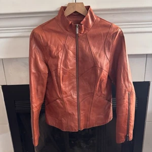Lederjacke Siena Studio braun/orange Größe S - Bild 1 von 9