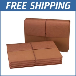 Redrope Expanding File Wallets with Flap & Cord Closure - Legal Size, Pack of 10 - Picture 1 of 4