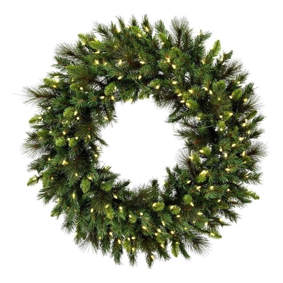 Vickerman 30" Bangor Mezcla Pino Luces LED Corona Artificial de Navidad en Verde Foto 1 de 1