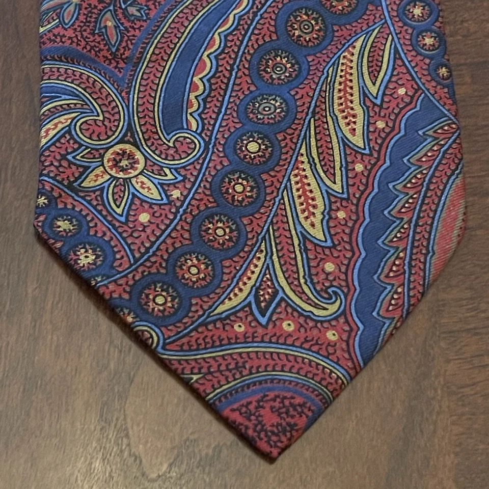 Corbata de cuello vintage Louis Boston 100 % seda para hombre hecha en Italia Foto 1 de 4