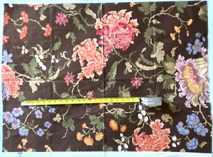 Lee Jofa Ch'ien Tela Estampado Pulmón Nogal Lino Algodón Hecho en EE. UU. 20.5" X 27" - Imagen 1 de 13