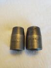 2 Vintage Powrkraft Impact Sae  Sockets.  1/2" Drive.  9/16 And 1/2. 6 Points