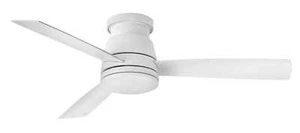 Trey LED 52" Indoor/Outdoor Flush Mount Ceiling Fan in Matte White - Picture 1 of 2