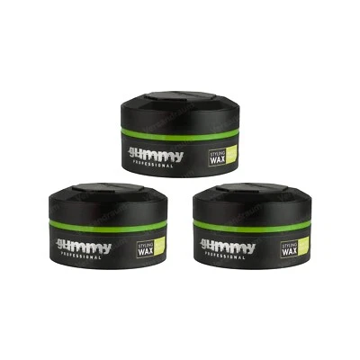 3x Fonex Gummy Styling Wax Grün Matte Finish 3er Set (450ml) Haarwachs Haarwax - Bild 1 von 4