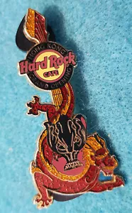 Jarrón de guitarra Hong Kong Opening Red & Golden Dragon Hard Rock Café PIN LE - Imagen 1 de 1