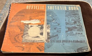 VINTAGE 1939 NEW YORK WORLD'S FAIR OFFICIAL SOUVENIR BOOK, Spirial Bound - Picture 1 of 6