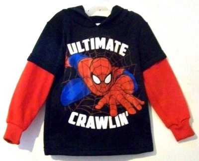  Nueva sudadera con capucha negra Marvel Spiderman talla 2T ¡¡NUEVA CON ETIQUETAS!!! Foto 1 de 2