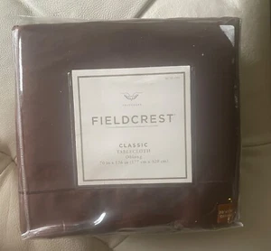 Fieldcrest Classic Tablecloth Oblong 70”x126”BROWN 100% Cotton NEW - Picture 1 of 3