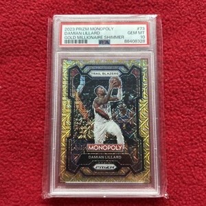 2023-24 Prizm Monopoly Damian Lillard /500 Gold Millionaire Shimmer PSA 10 Mint - Picture 1 of 6
