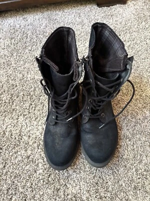 botas de mujer, combate/motero con cordones, talla 8 Foto 1 de 4