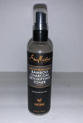 Jabón negro africano Shea Moisture bambú carbón tónico desintoxicante aloe, 4,1 oz Foto 1 de 2