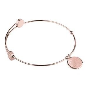 Ernstes Design Armreif Edelstahl A402 Rotgold besch. Rosenmotiv Armband Neu - Bild 1 von 3