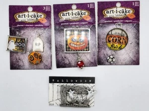 Art-i-Cake Amy Labbe nuovo con scatola 5 ciondoli Halloween e spilla Halloween creazione gioielli - Foto 1 di 6