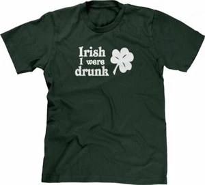 Lustiges Trinkshirt: Irish I Were Drunk T-Shirt coole lustige Tshirts für Männer Jungs - Bild 1 von 24