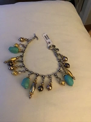Brighton Persiana Toggle Two-Tone Turquoise Bracelet NWT - Image 1 of 3