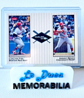2002 Fleer Greats - Dueling Duos Johnny Bench, Carlton Fisk #1 - Image 1 of 2