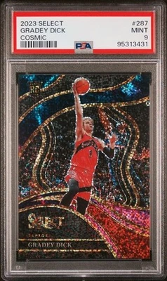 GRADY DICK 2023 SELECT COURTSIDE COSMIC PRIZM ROOKIE #287 PSA 10 GEM MINT - Image 1 of 2