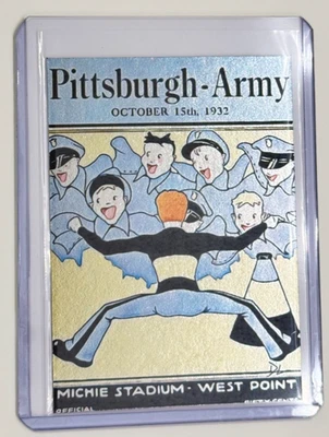 Army vs Pitt Program Platinum Artist Signed October 15, 1932 Trading Card 1/1 - Image 1 of 2