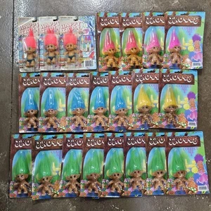 Vintage 1990s Lot Of 22 Troll Dolls Trolls New Old Stock 3" - Picture 1 of 9