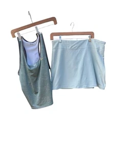 Nike Women's NWT Dri-Fit Advantage Tennis LARGE Skirt W/ Matching Top In EXTRA L - Picture 1 of 9