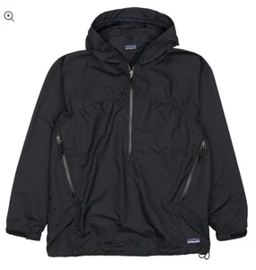 Giacca pullover impermeabile vintage anni 90 Patagonia Essenshell XL nero con cappuccio 83650 - Foto 1 di 15