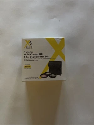 NEW IN BOX Pro Series Filter Set 3-Piece 72mm UV/Polarizer/FLD Filter Kit + Case - Image 1 of 2