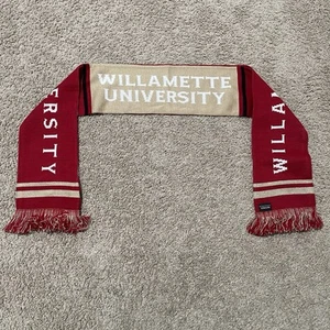 Willamette University Scarf Red Gold White Bearcats Oregon NCAA Ruffneck Scarves - Picture 1 of 8