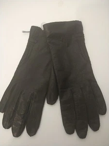 Guantes de conducción de cuero negro forrados talla 7 1/2 - Imagen 1 de 4