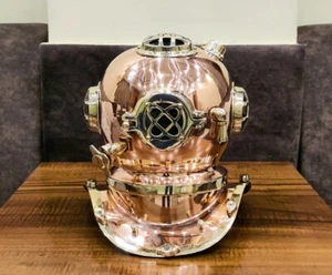 Brass Copper Divers Helmet, Diving Helmet, US Navy Diving Helmet Replica - Picture 1 of 6