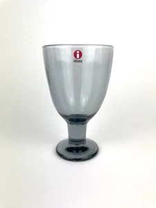 Vaso Iittala Verna copa copa de vino vaso de agua gris Kerttu Nurminen - Imagen 1 de 9
