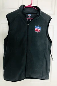 Ropa del equipo de la NFL Chaleco polar cremallera completa para hombre talla pequeña color gris logotipo de la NFL NUEVO CON ETIQUETAS - Imagen 1 de 4
