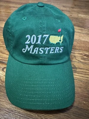 全新 wiht 标签 - 2017 年大师赛绿色高尔夫帽可调节帽子奥古斯塔国家 — 第 1/4 张图片