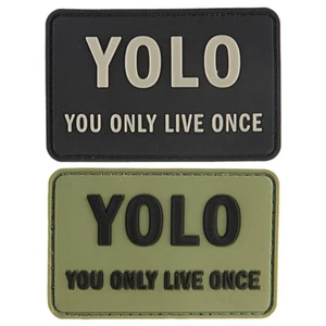 G-FORCE YOLO You Only Live Once PVC Hook and Loop Tactical Morale Patch - Picture 1 of 9