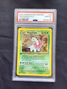 Pokemon Cards: 1st Edition Neo Genesis Rare Holo: Meganium 10/111: PSA 10 - Picture 1 of 6