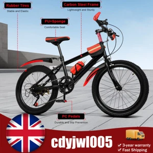 20 Inch Unisex Mountain Bike MTB Bike Kids Girls Boys Bike 7 Gang Speed 85K gNEW - Picture 1 of 24
