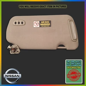 2000-2003 Nissan Maxima 2002-2004 Altima DRIVER SIDE LEFT Sun Visor Tan Beige - Picture 1 of 3