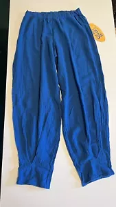 Pantalone Oh My Gauze Ibiza taglia 1 comodo blu cotone pull on Lagenlook - Foto 1 di 11