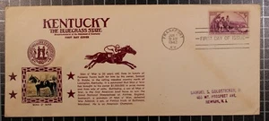 Scott 904 Kentucky FDC Man O' War Crosby Double Cachet Seldom Seen - Picture 1 of 2