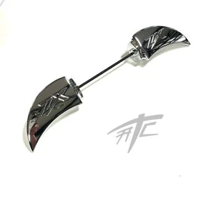 ZX-14 CHROME ZX ENGRAVED FRONT AXLE WINGS 2012-2024 KAWASAKI NINJA ZX-14R - Picture 1 of 8