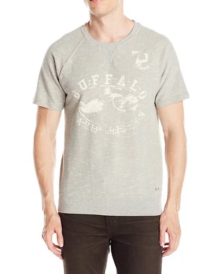NUEVA SUDADERA PARA HOMBRE BUFFALO DAVID BITTON MANGA CORTA GRÁFICA TEXTURIZADA CAMISETA XXL Foto 1 de 2